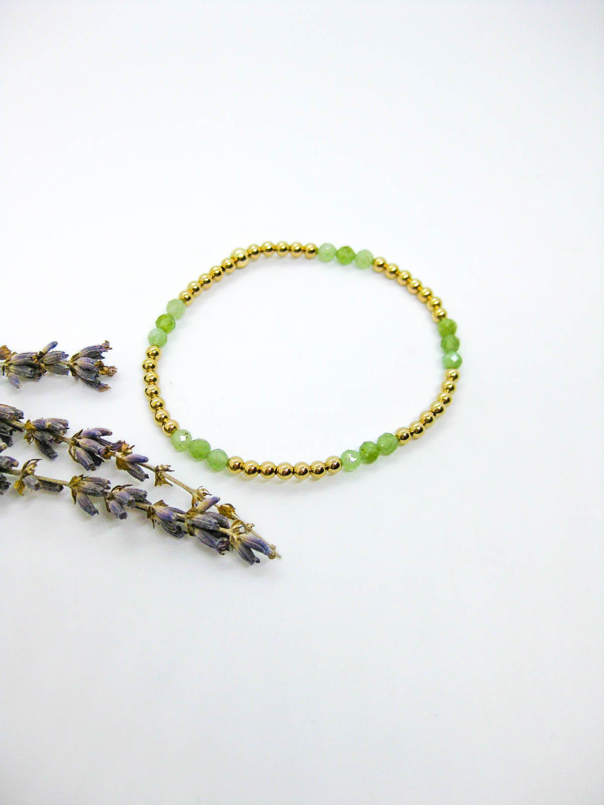 Juniper: Jade Stretch Bracelet - b401