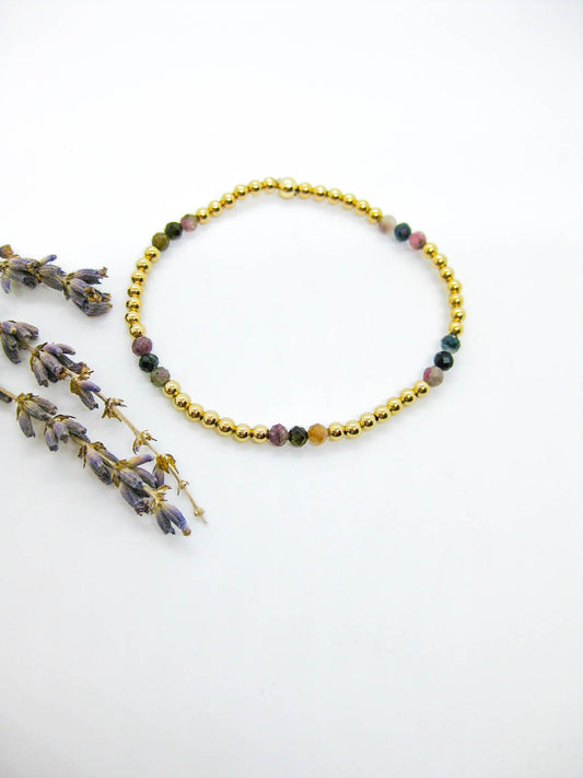 Juniper: Tourmaline Stretch Bracelet - b412