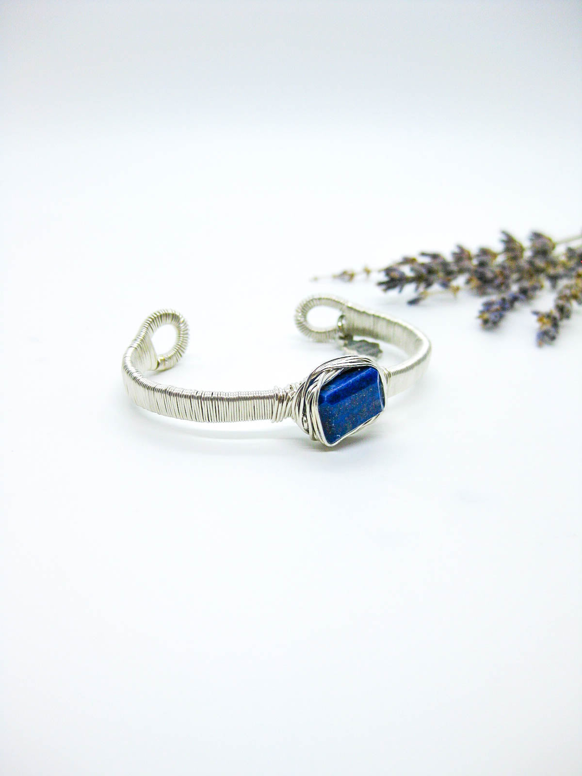 Calla: Lapis Wrapped Cuff - b416
