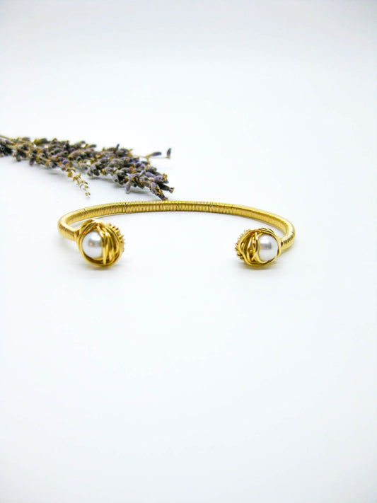 Daffodil: Pearl Cuff Bracelet