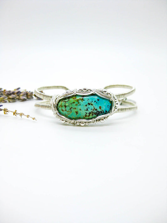 Rose: Turquoise Cuff Bracelet - OAK