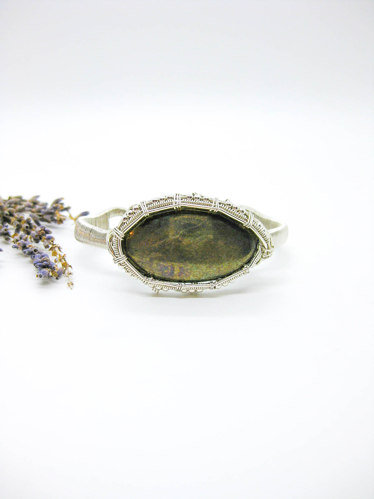 Rose: Pyrite Cuff Bracelet - OAK
