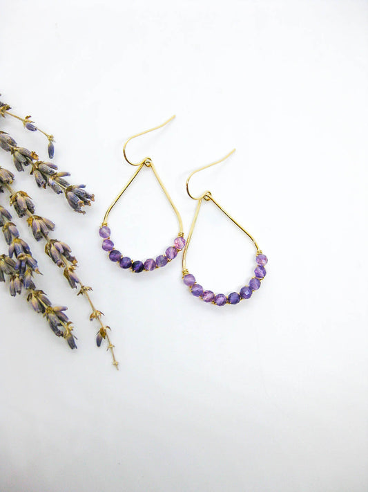 Bluebell: Amethyst Earrings