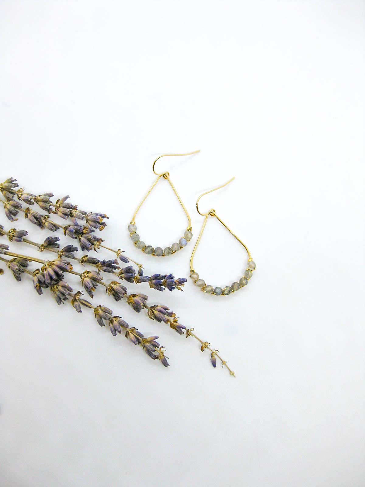 Bluebell: Labradorite Earrings