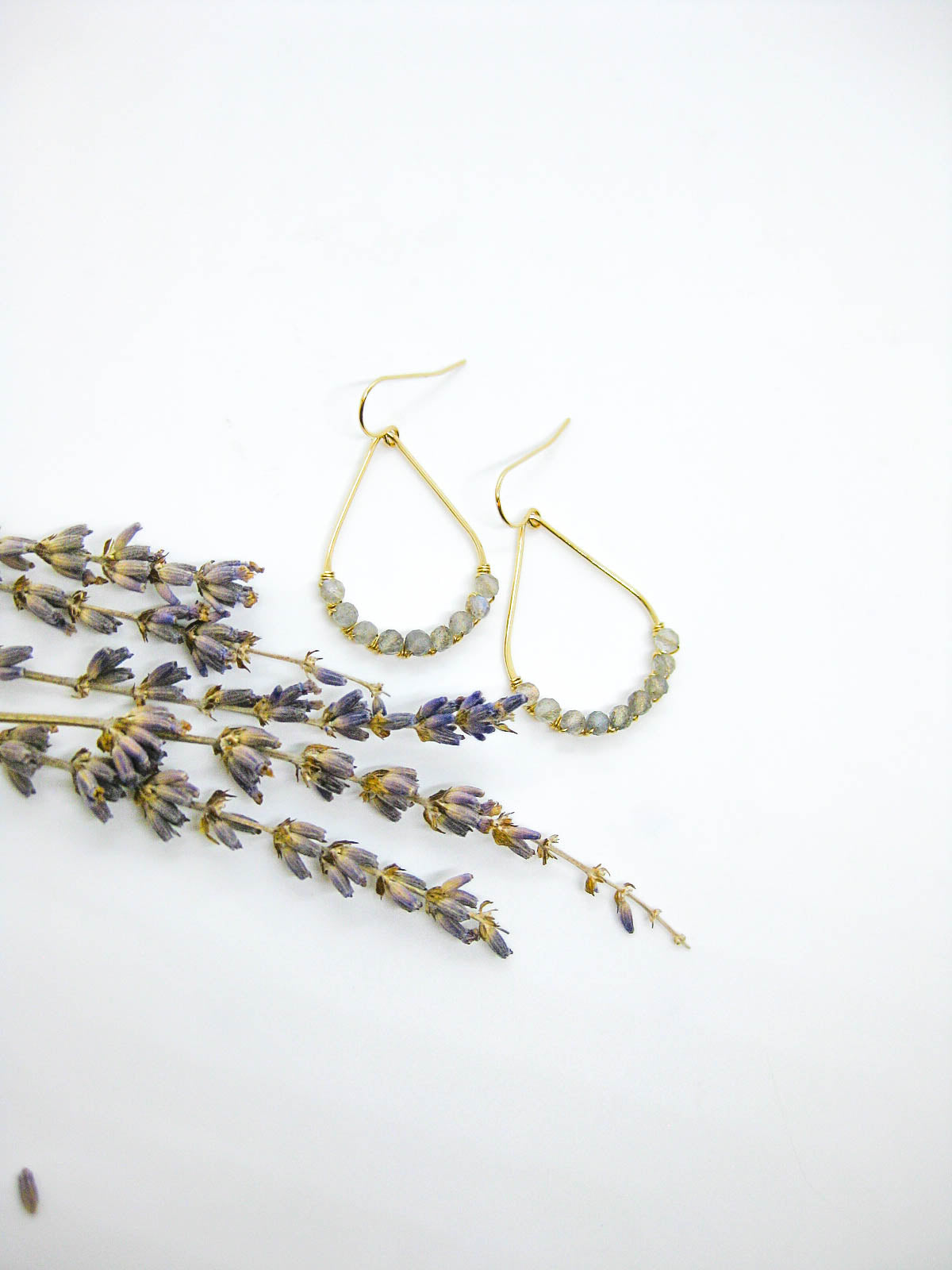 Bluebell: Labradorite Earrings