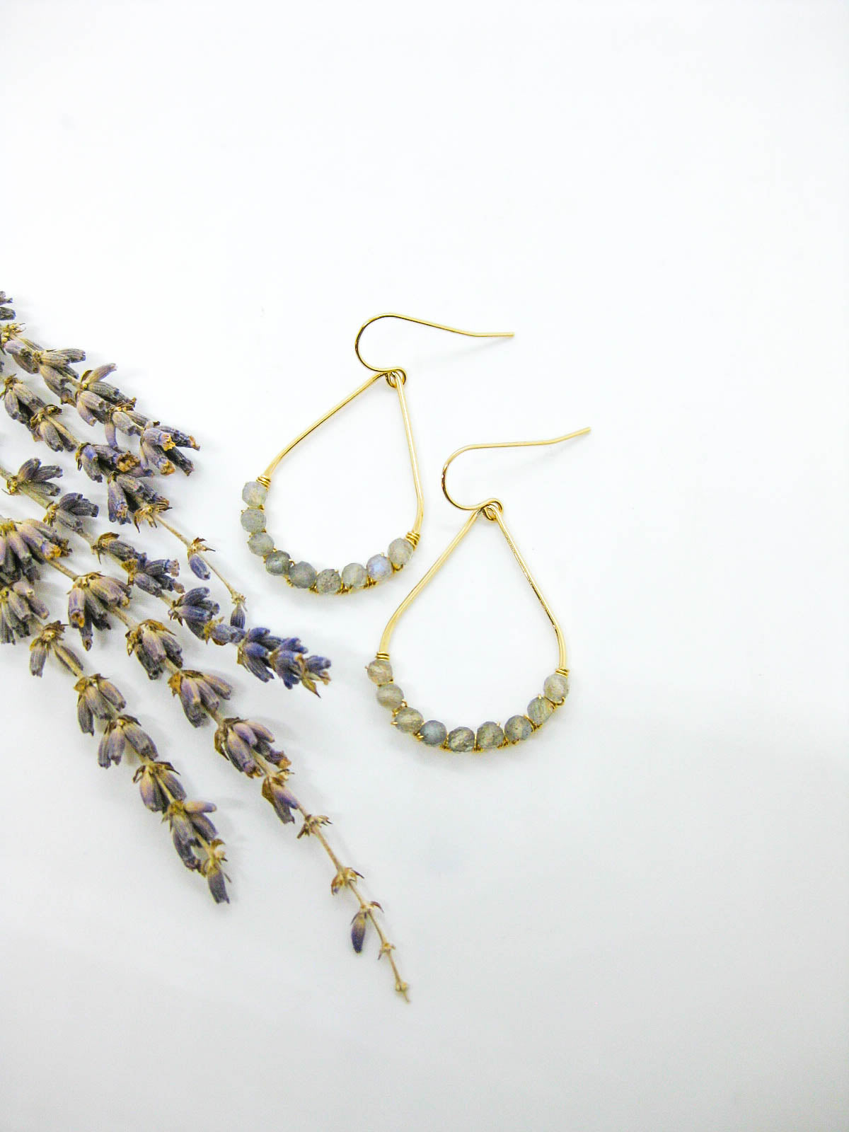 Bluebell: Labradorite Earrings