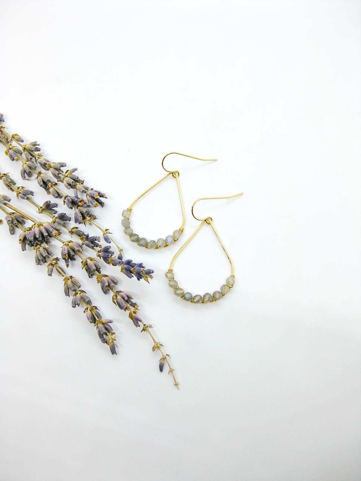 Bluebell: Labradorite Earrings