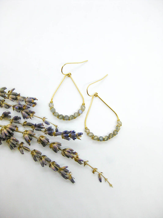 Bluebell: Labradorite Earrings