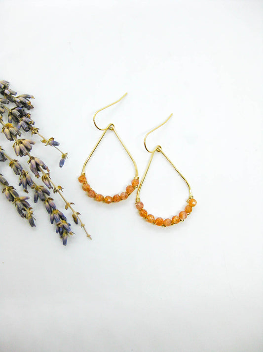 Bluebell: Sunstone Earrings
