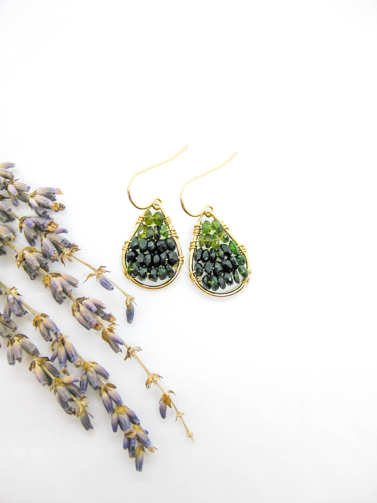 Cassia: Green Tourmaline Earrings