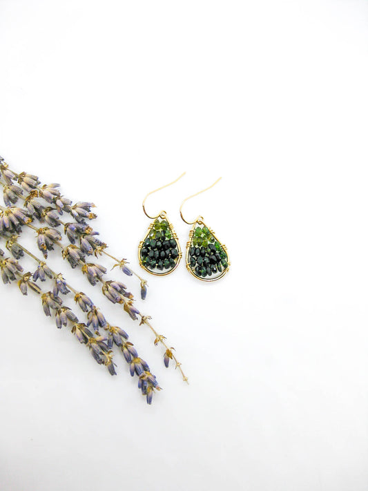 Cassia: Green Tourmaline Earrings