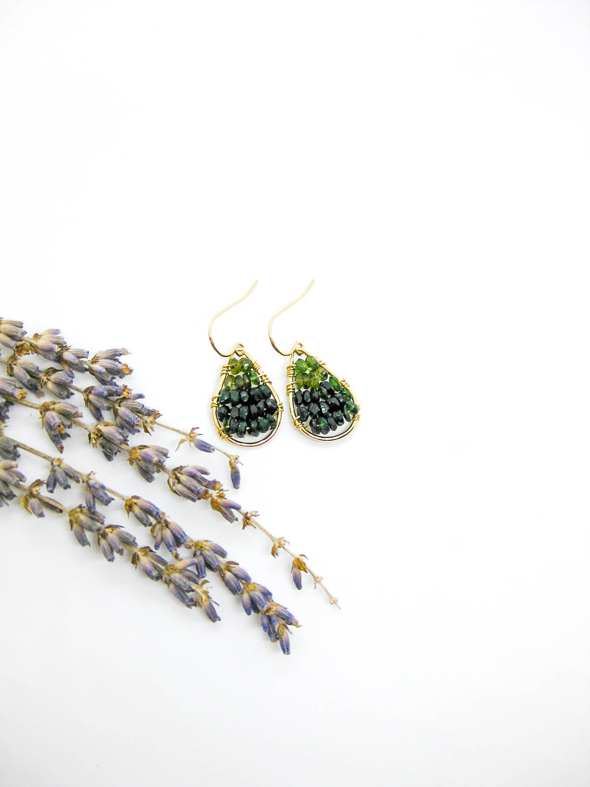 Cassia: Green Tourmaline Earrings