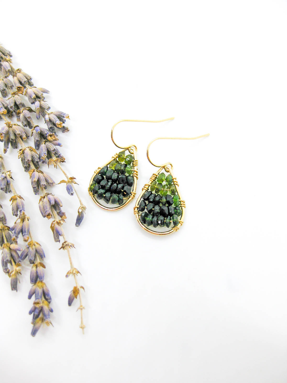 Cassia: Green Tourmaline Earrings
