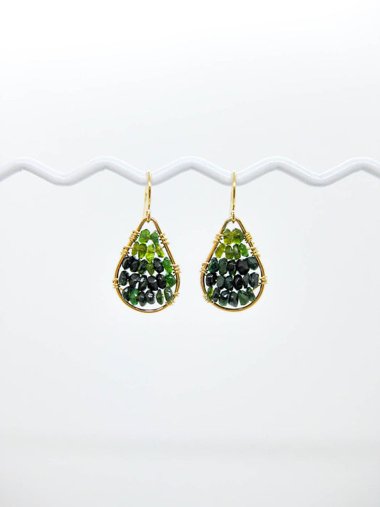 Cassia: Green Tourmaline Earrings
