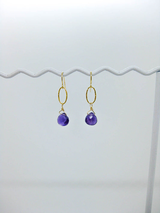 Chrysanthe: Amethyst Earrings