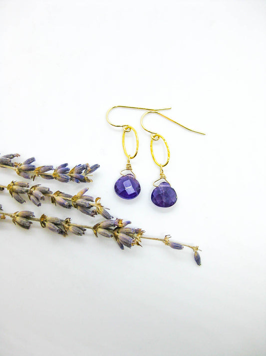 Chrysanthe: Amethyst Earrings
