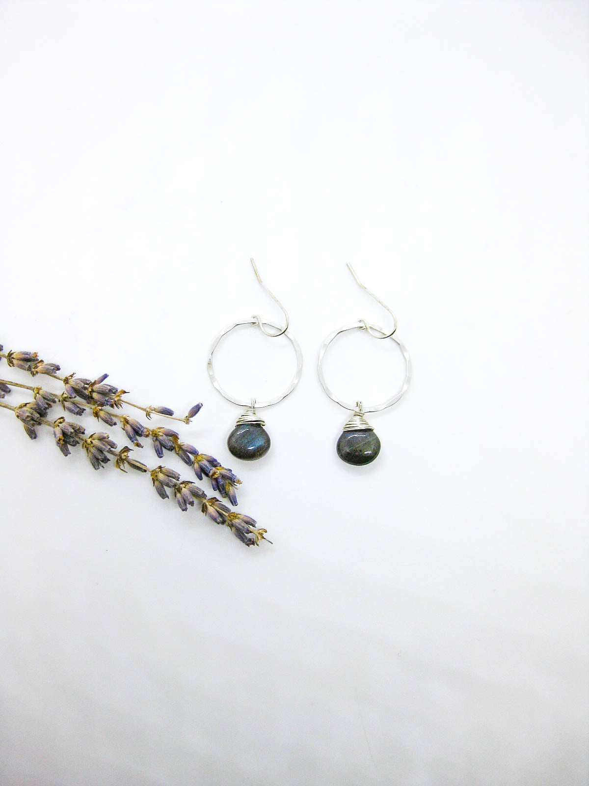 Iris: Labradorite Earrings