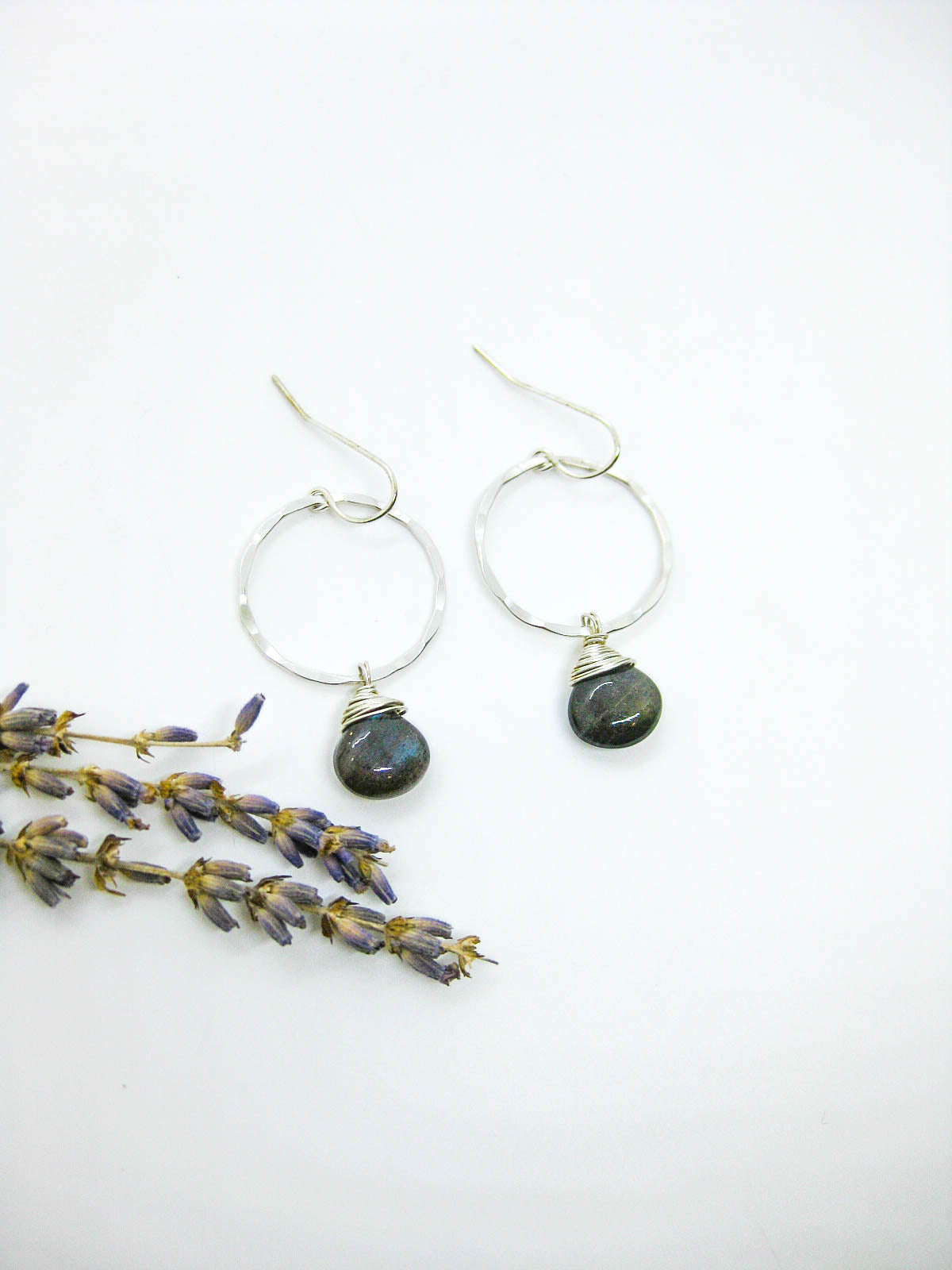 Iris: Labradorite Earrings