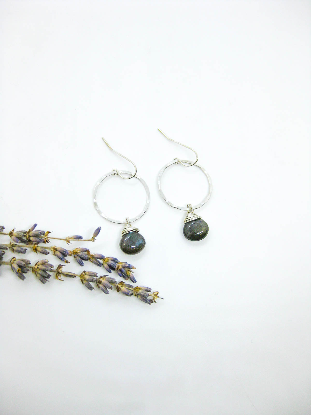 Iris: Labradorite Earrings