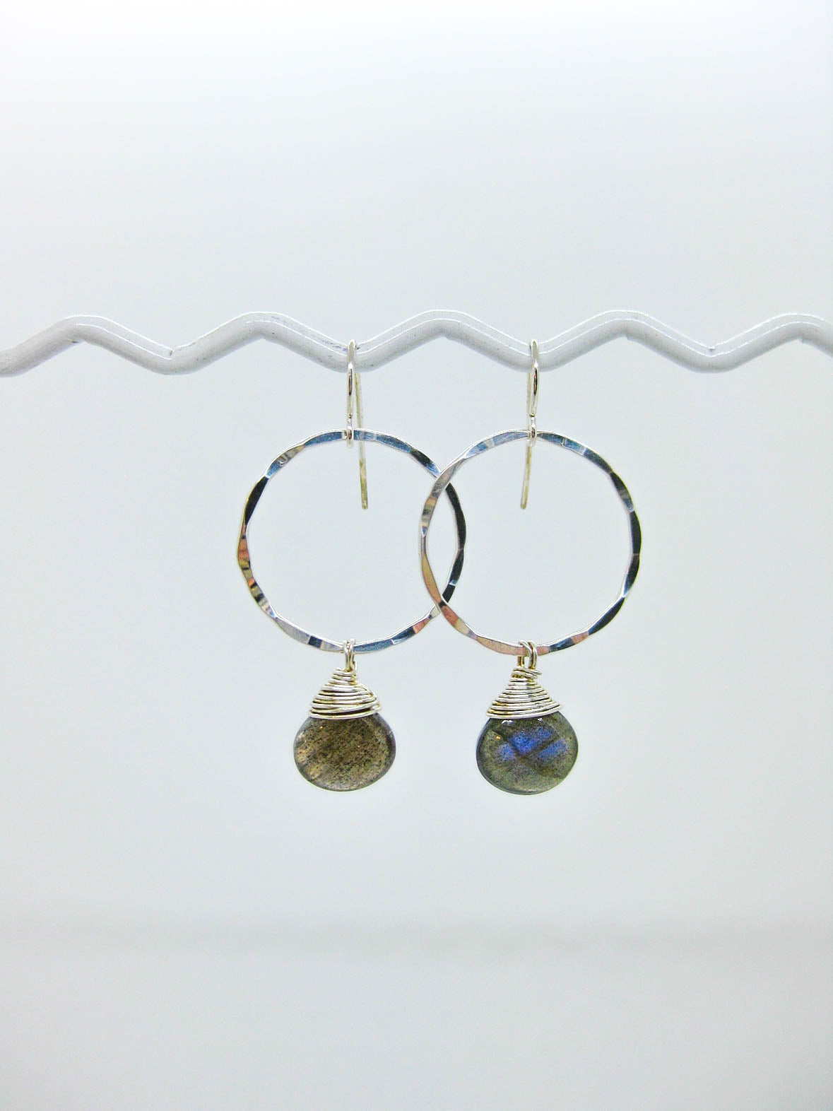 Iris: Labradorite Earrings