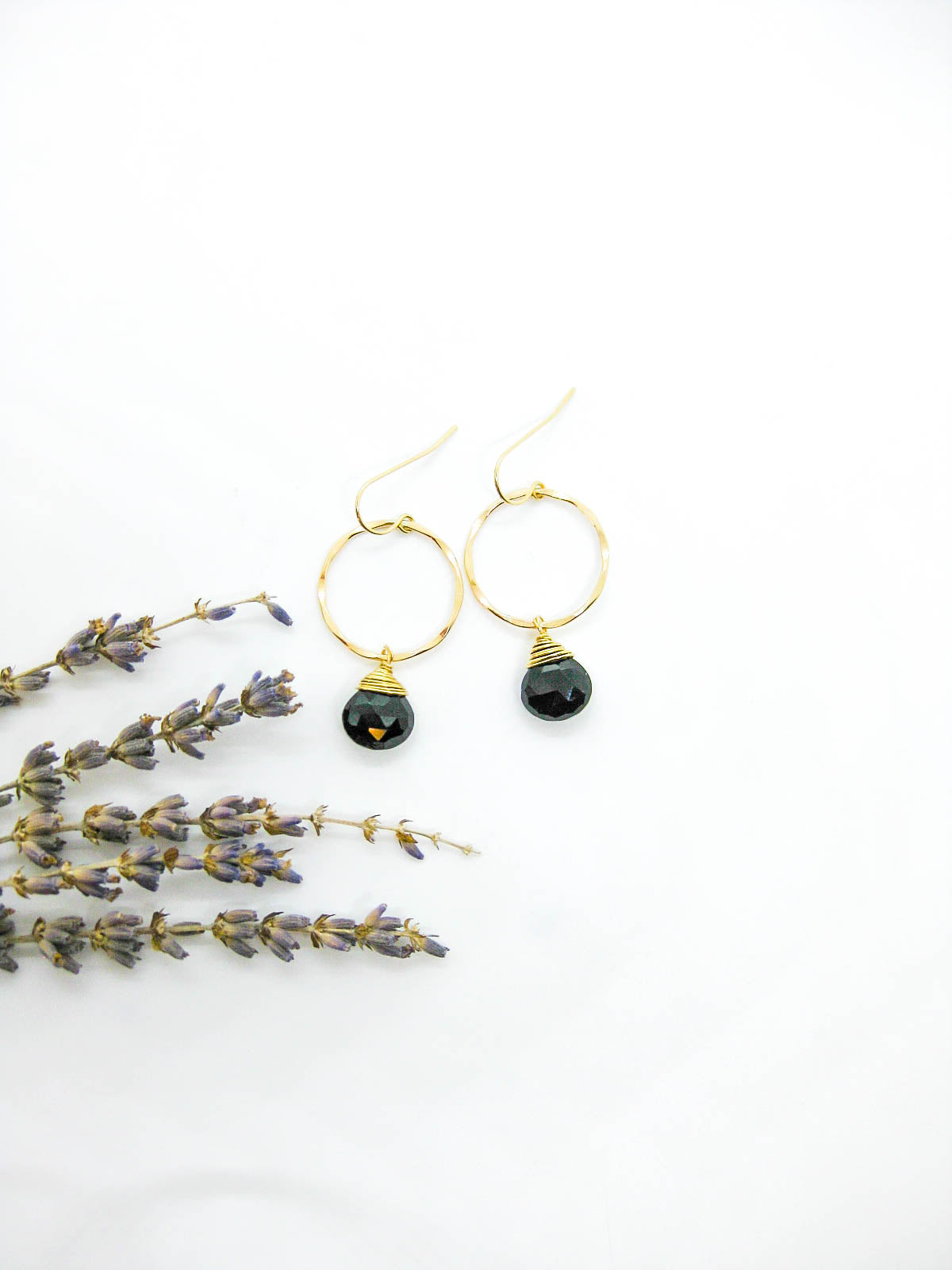 Iris: Onyx Earrings
