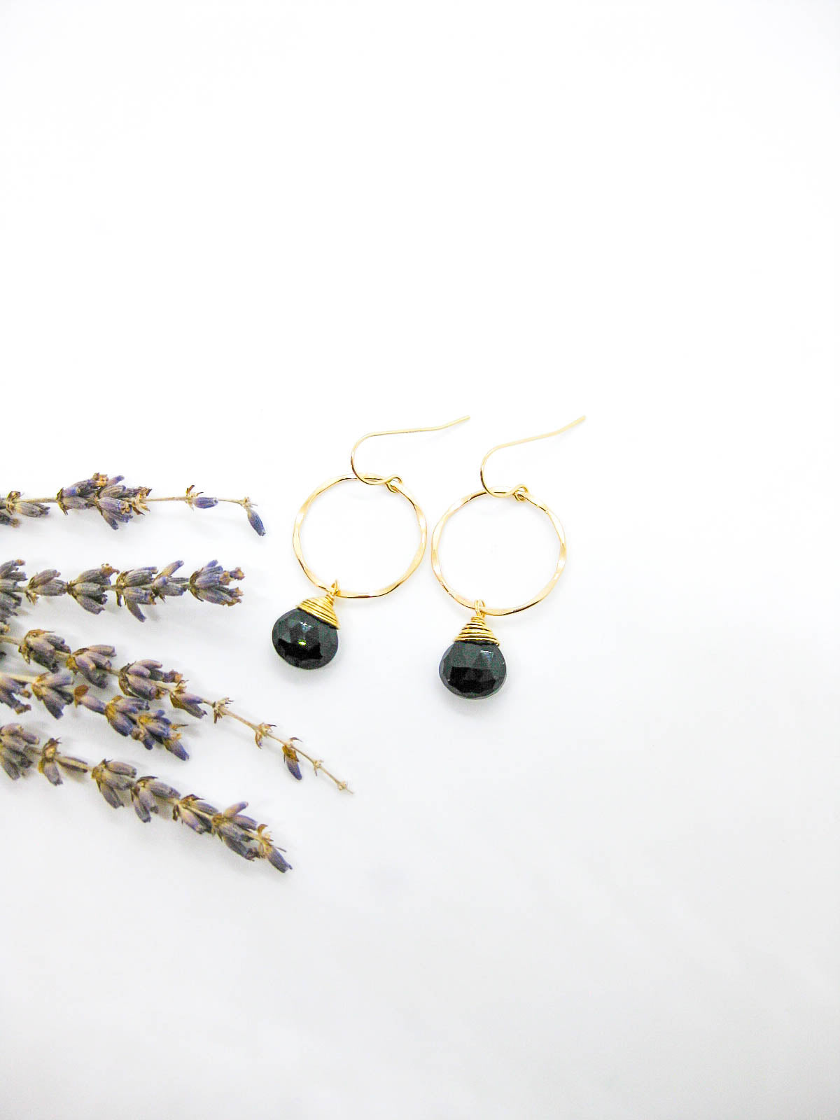 Iris: Onyx Earrings