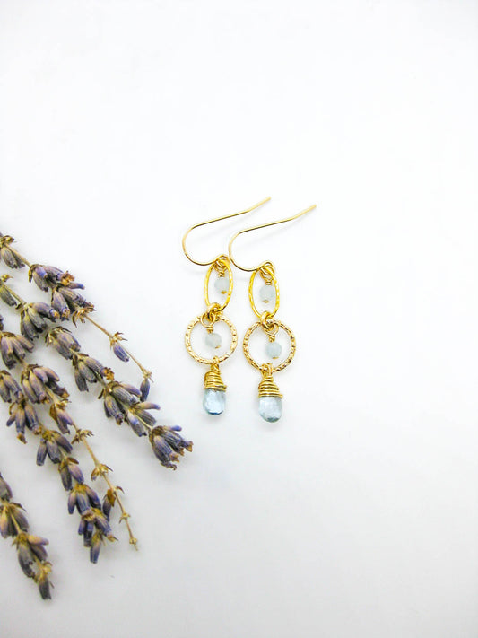 Myrtle: Aquamarine Earrings