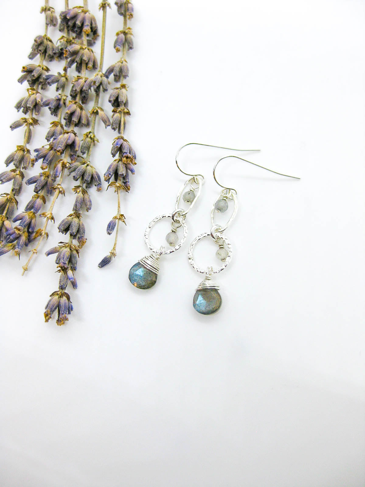 Myrtle: Labradorite Earrings