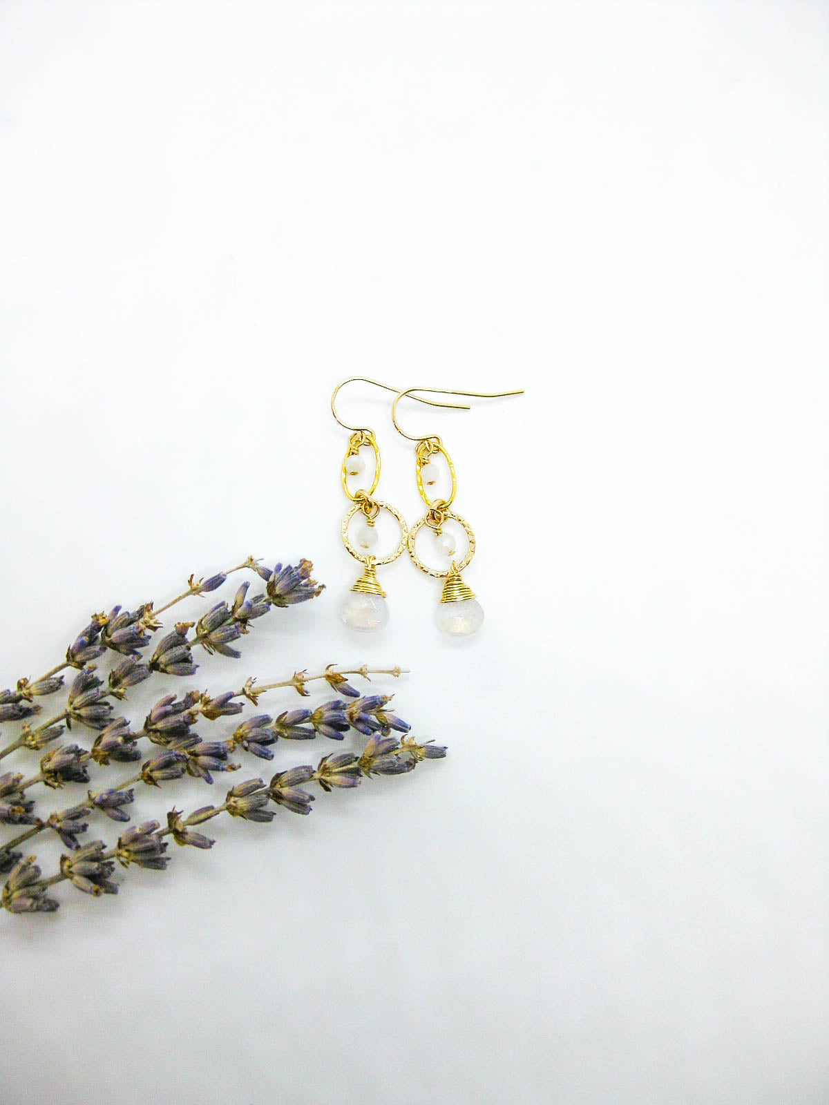 Myrtle: Moonstone Earrings