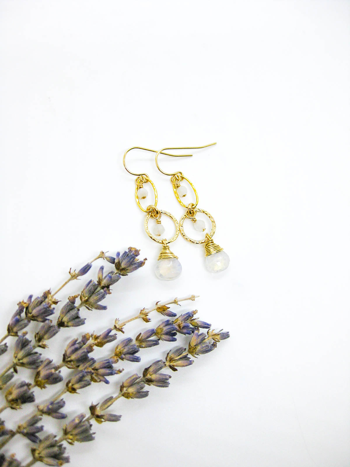 Myrtle: Moonstone Earrings