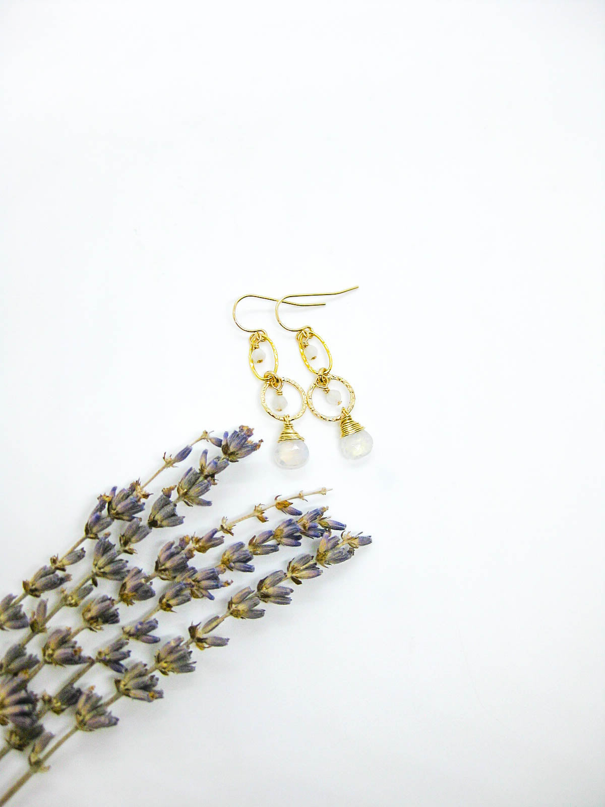 Myrtle: Moonstone Earrings