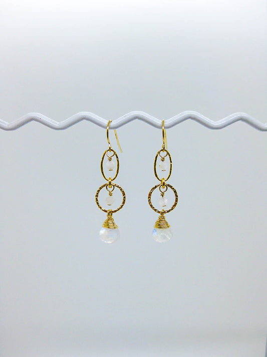 Myrtle: Moonstone Earrings