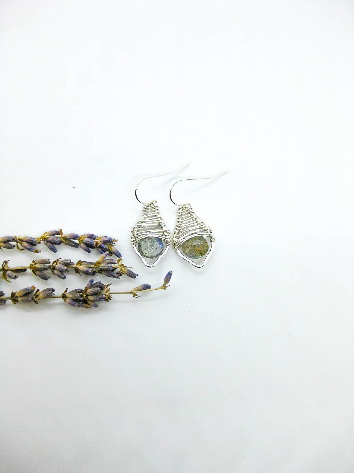 Petal: Labradorite Earrings