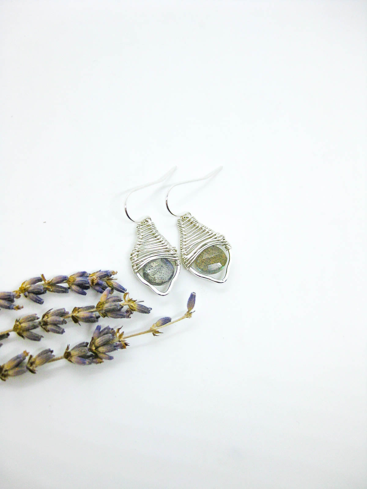 Petal: Labradorite Earrings