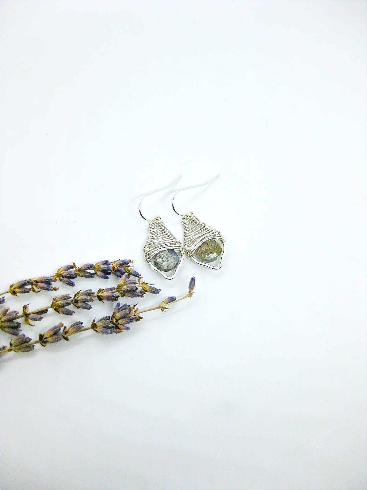 Petal: Labradorite Earrings