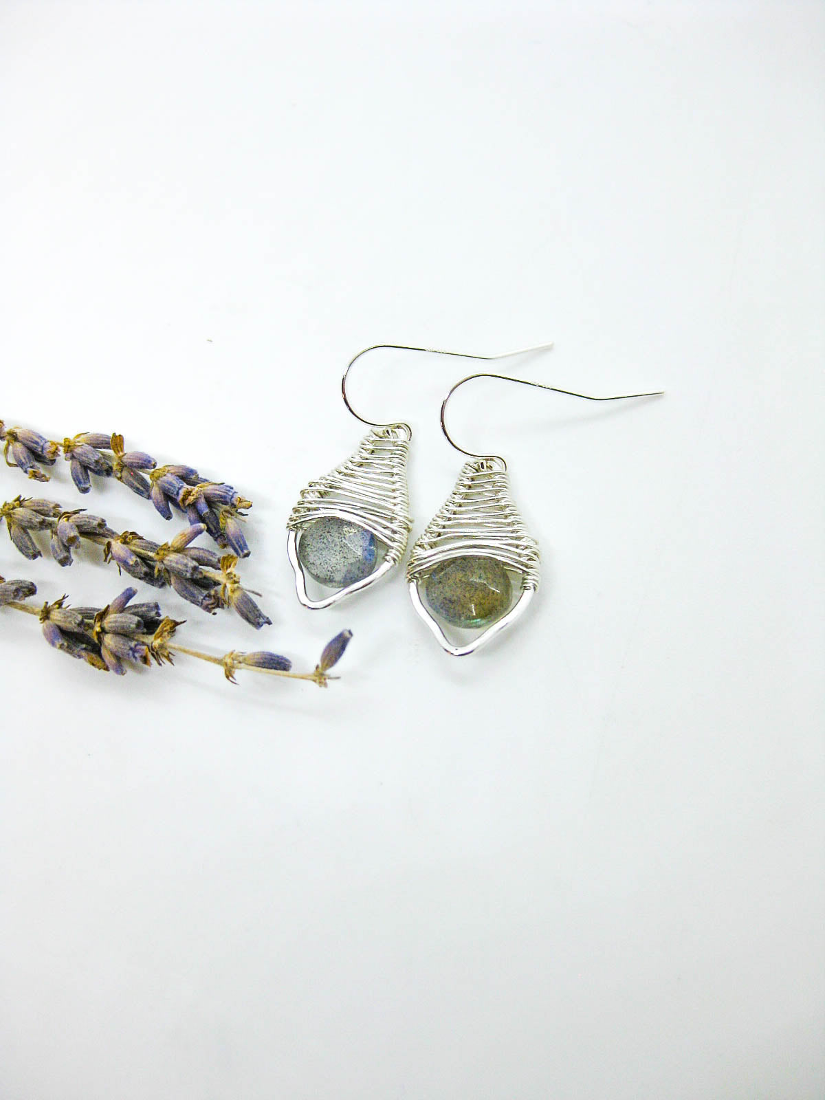 Petal: Labradorite Earrings