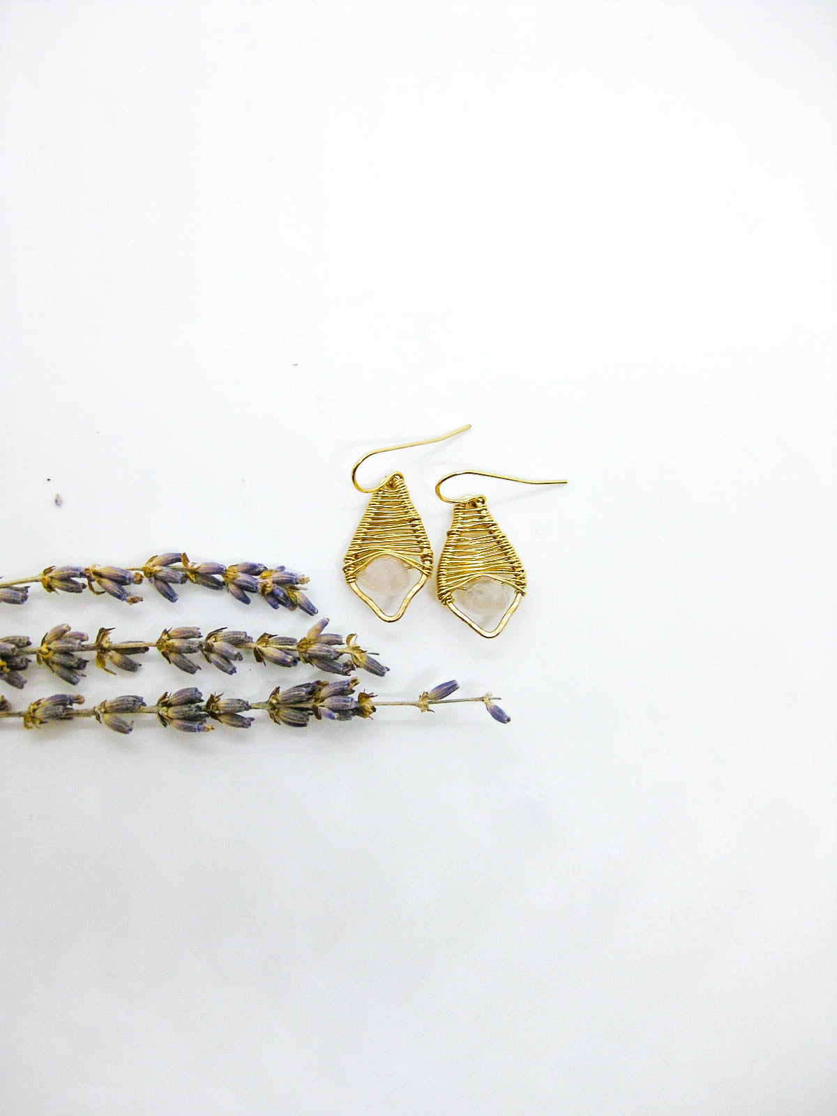 Petal: Rose Quartz Earrings