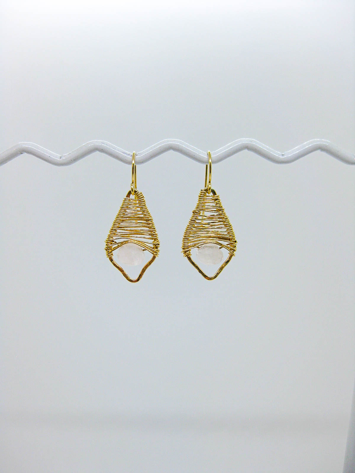 Petal: Rose Quartz Earrings