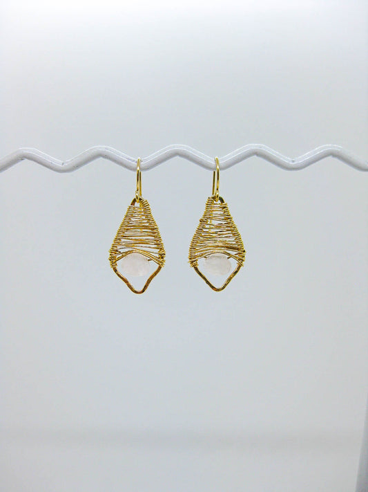 Petal: Rose Quartz Earrings