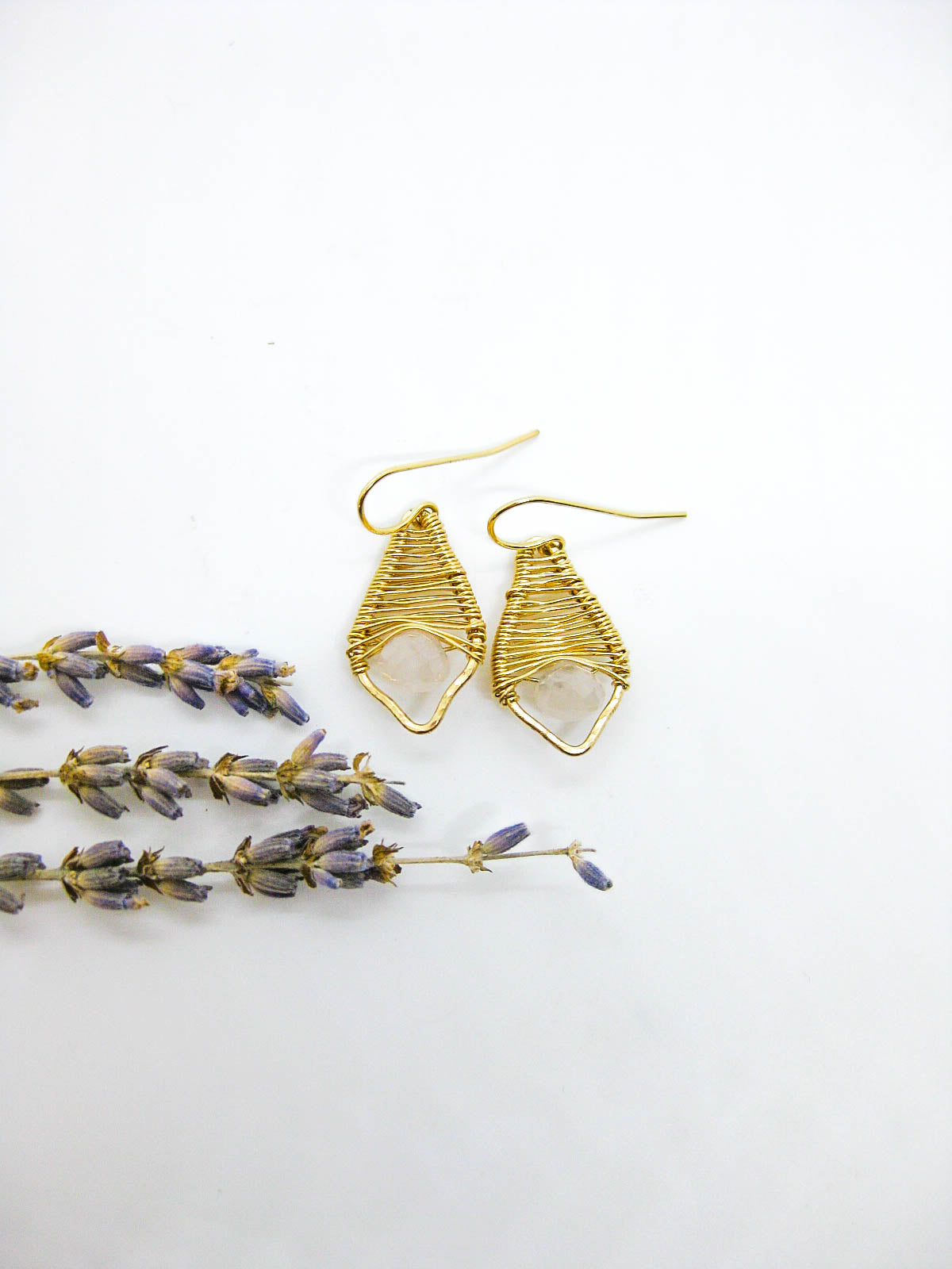 Petal: Rose Quartz Earrings
