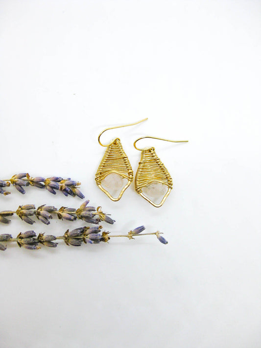 Petal: Rose Quartz Earrings