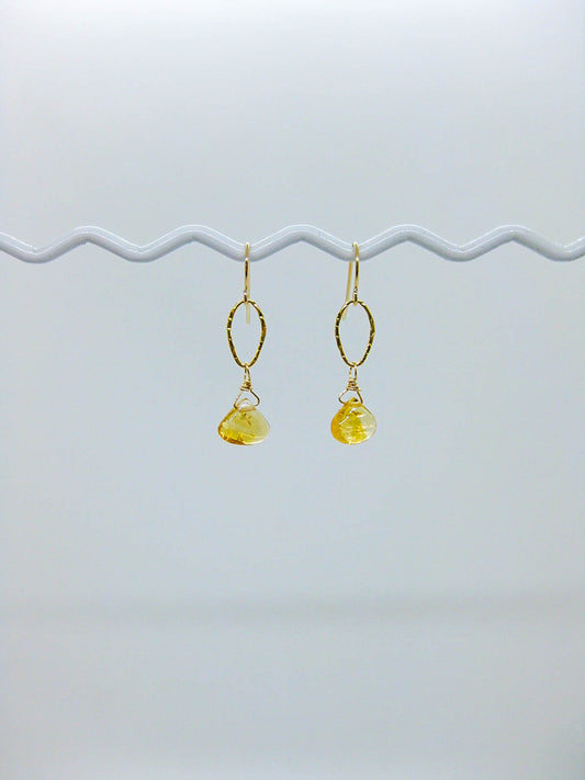 Chrysanthe: Citrine Earrings - e474