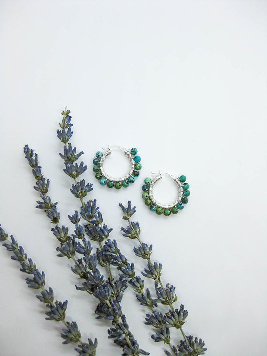 Turquoise Hoop Earrings - e511