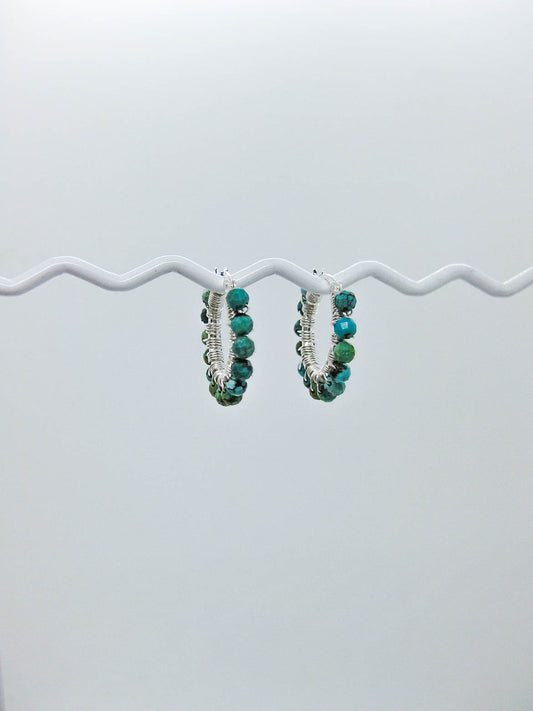 Turquoise Hoop Earrings - e511