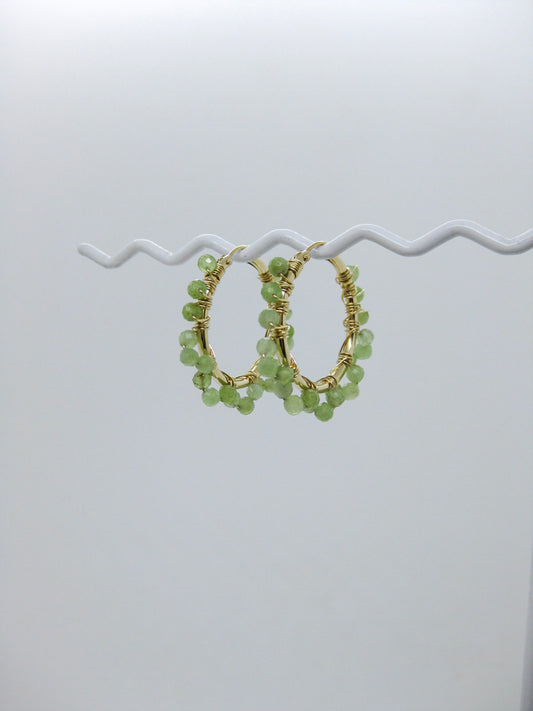 Leilani: Jade Hoop Earrings - e603