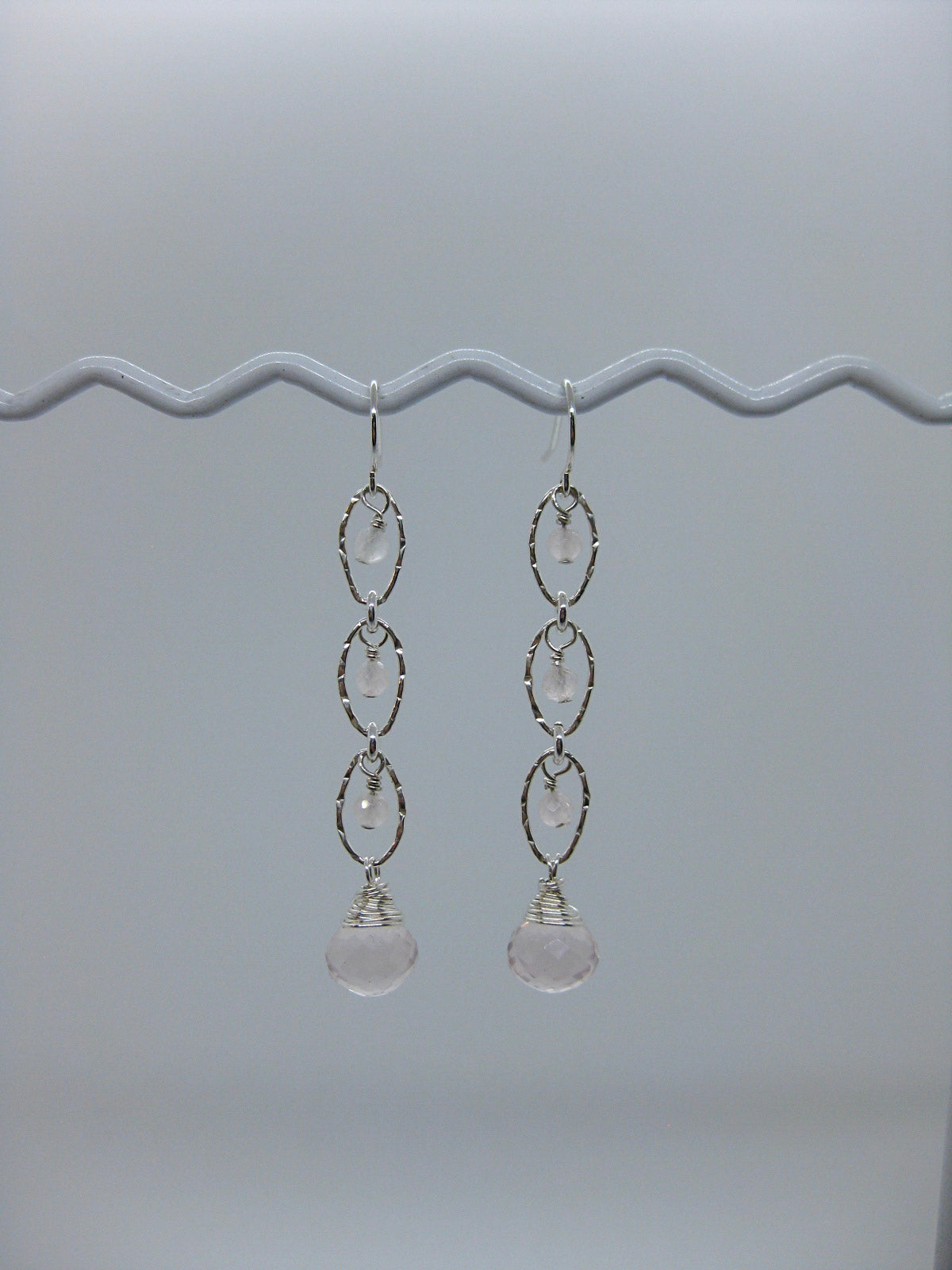 Lilac: Rose Quartz Earrings