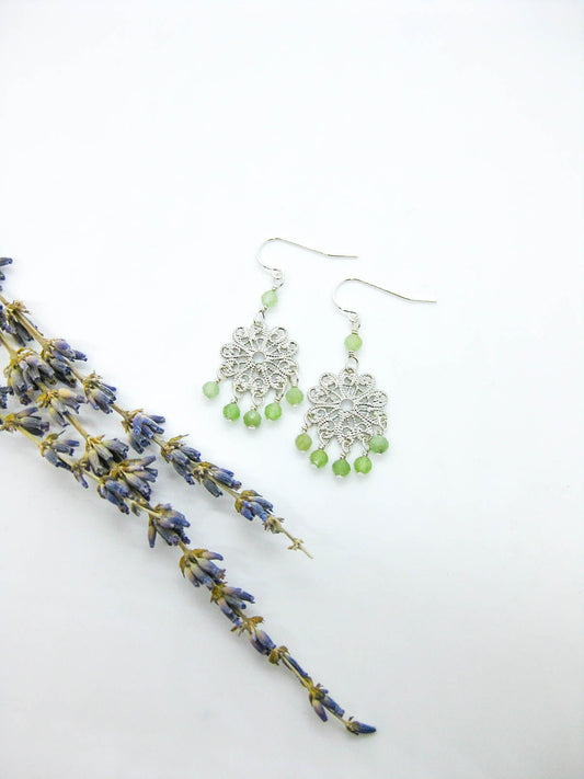 Willow: Jade Earrings - e714