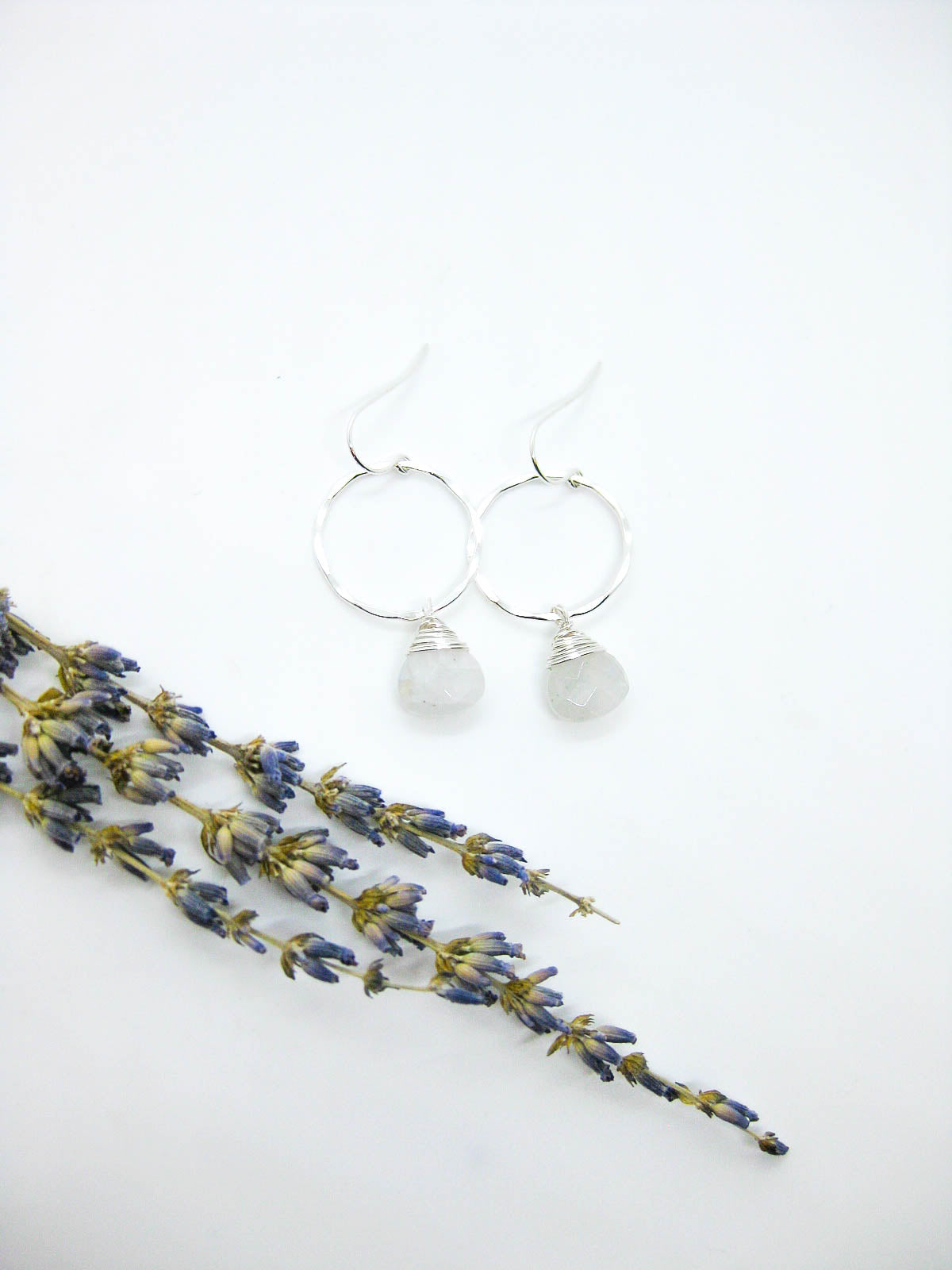 Iris: Moonstone Earrings - e716