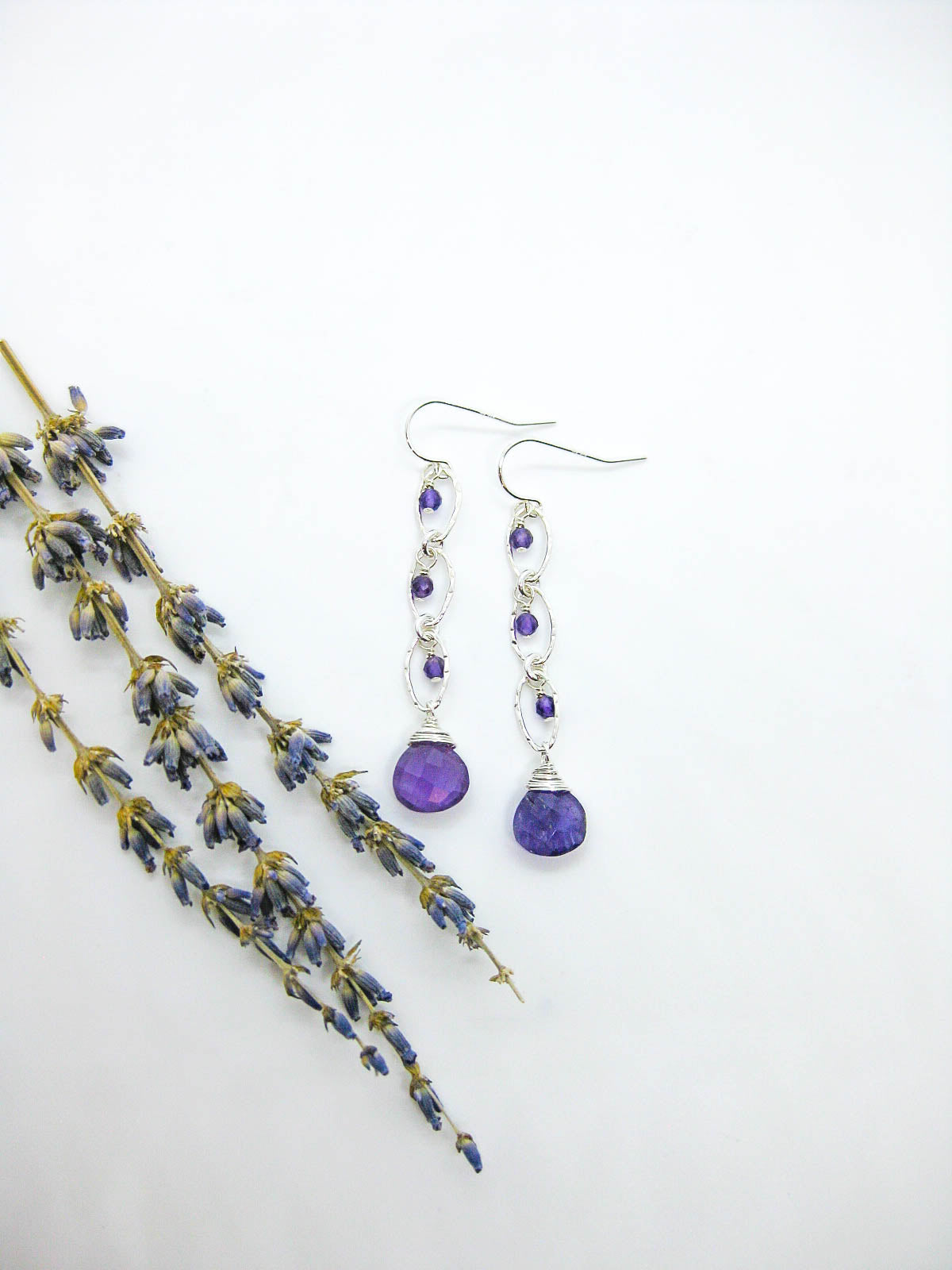 Lilac: Amethyst Earrings - e721