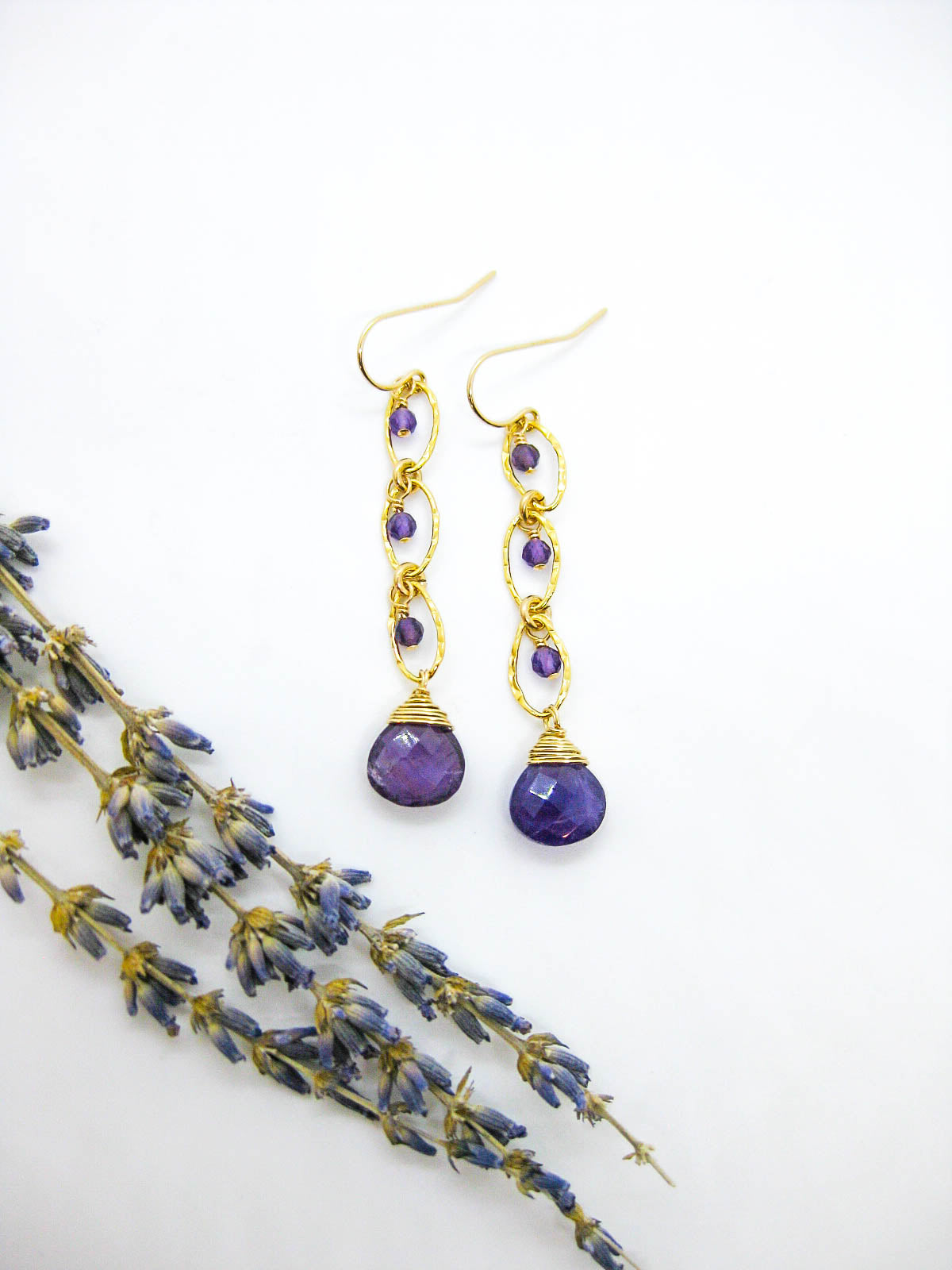 Lilac: Amethyst Earrings - e721